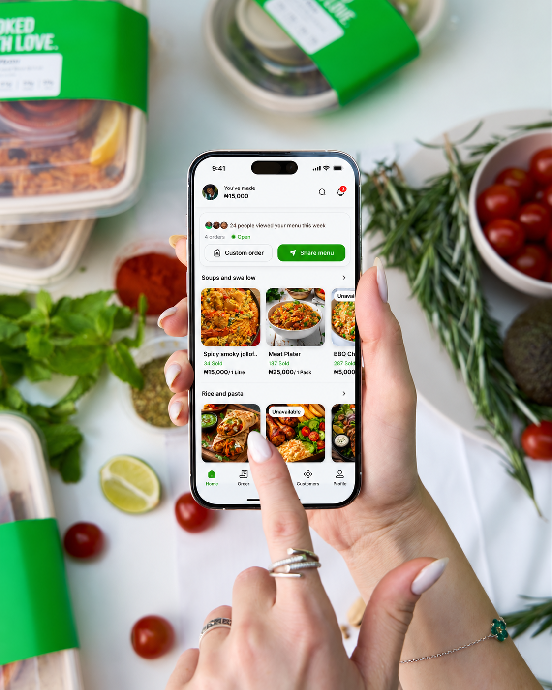 Fresh meals ordering app